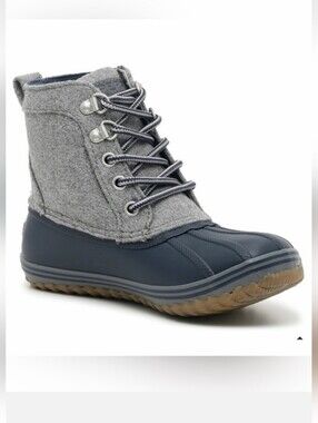 Sperry Big Kid's Bowline Boot Gray/Navy, Size 4